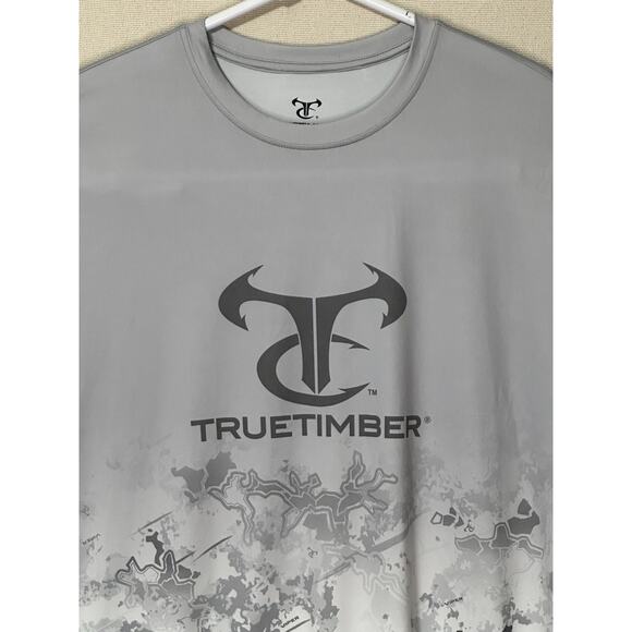 Mens Lt. Gray Camo True Timber XL Long Sleeve Performance Fishing Tee Shirt - Picture 2 of 11